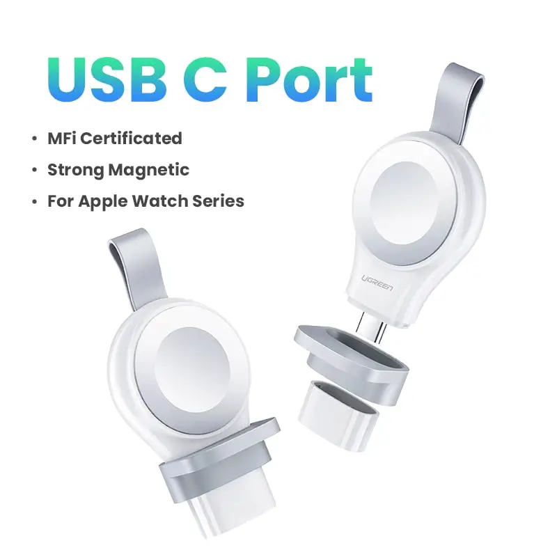 UGREEN MFi for Apple Watch Wireless Charger Portable Type C Wireless Chargers Magnetic Fast Charger