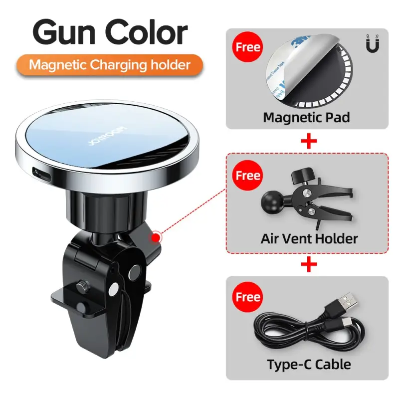 Joyroom Magnetic Wireless Charging Car Phone Cradle - MagSafe Power Delivery PD Auto Phone Charger