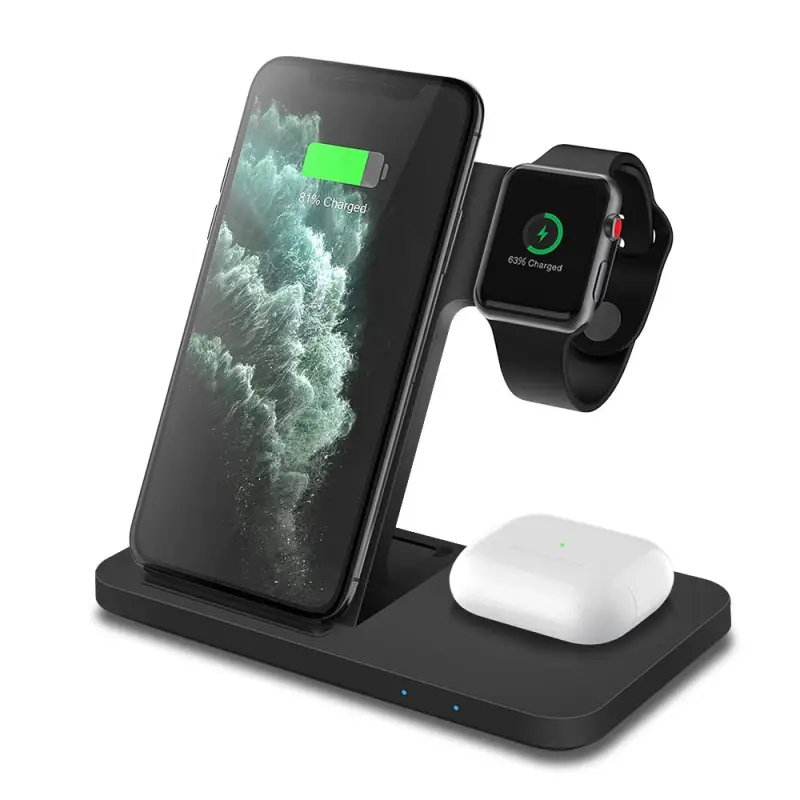 15W 3in1 Magnetic Wireless Fast Charging Stand - Power Delivery PD Phone Watch Charger Dock