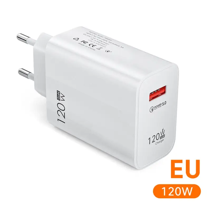 Olaf 120W 6A Fast Charging Socket - USB A Power Delivery PD Phone Charger Plug