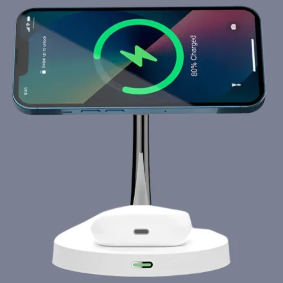 30W MagSafe Wireless Fast Charging Stand - Magnetic Power Delivery PD Phone Charger Dock