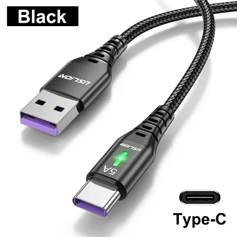 USLION 5A USB A To Micro USB | Fast Charge Cable - Power Delivery PD Data Cord