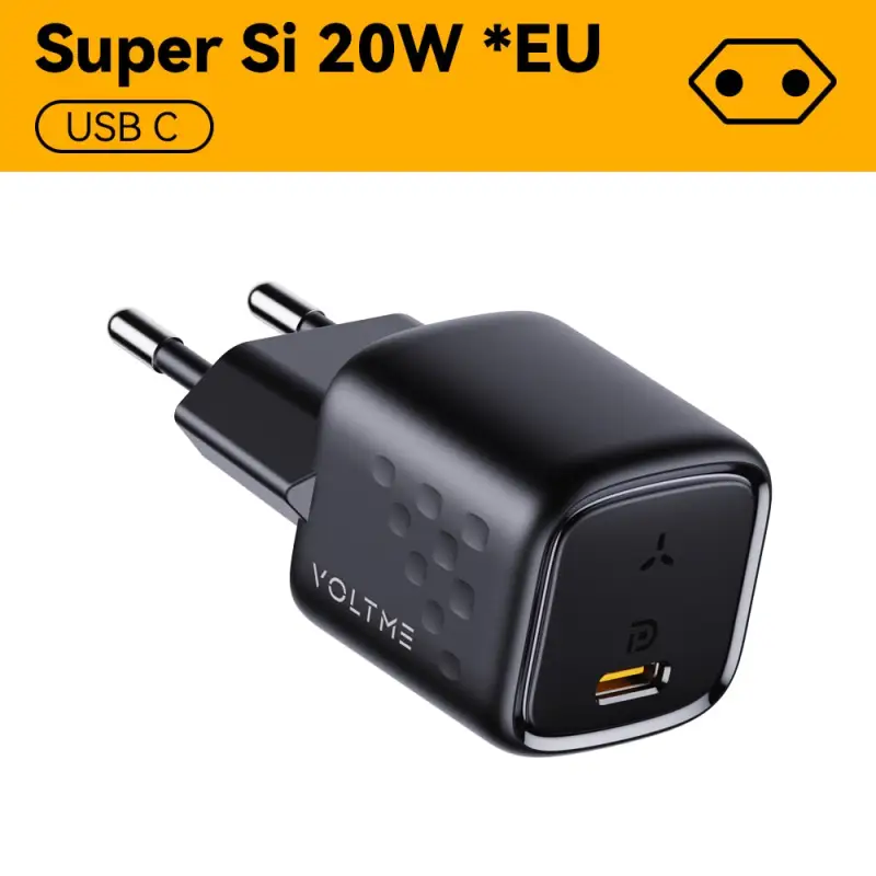 VOLTME 20W MINI Fast Charging Socket - USB C / Type C Power Delivery PD Phone Charger Plug