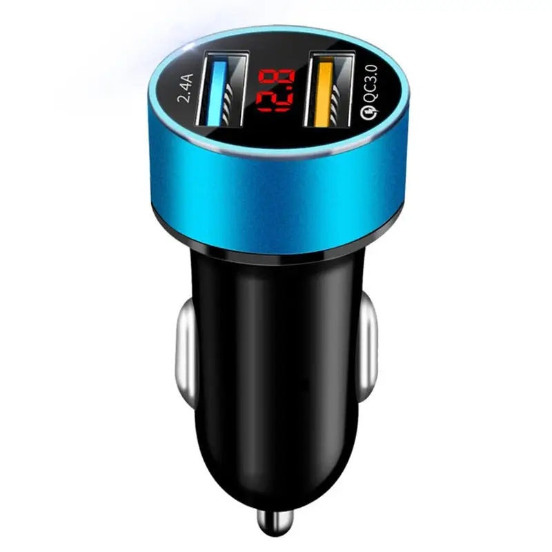 5A 2-Port Fast Charging Car Socket - USB A Power Delivery PD Auto Phone Charger Plug
