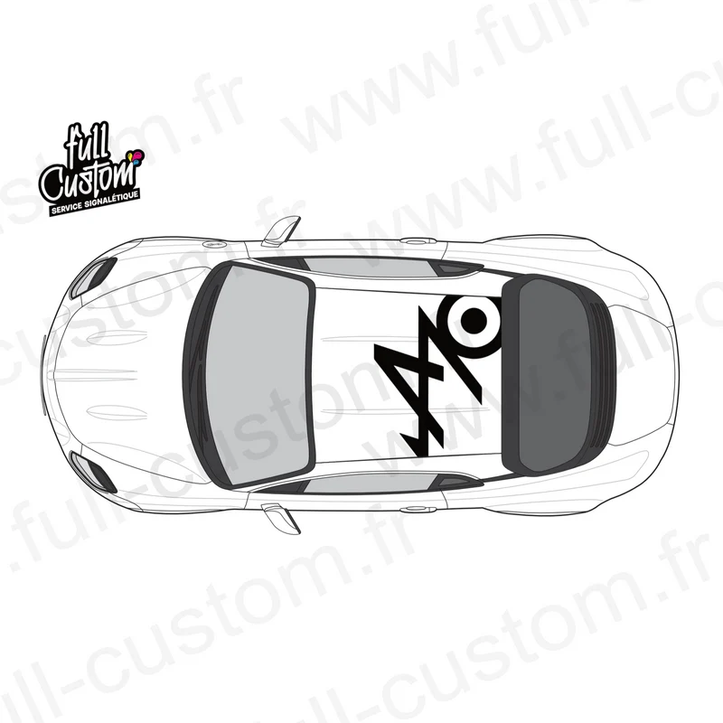 Stickers de toit Alpine 70 ans