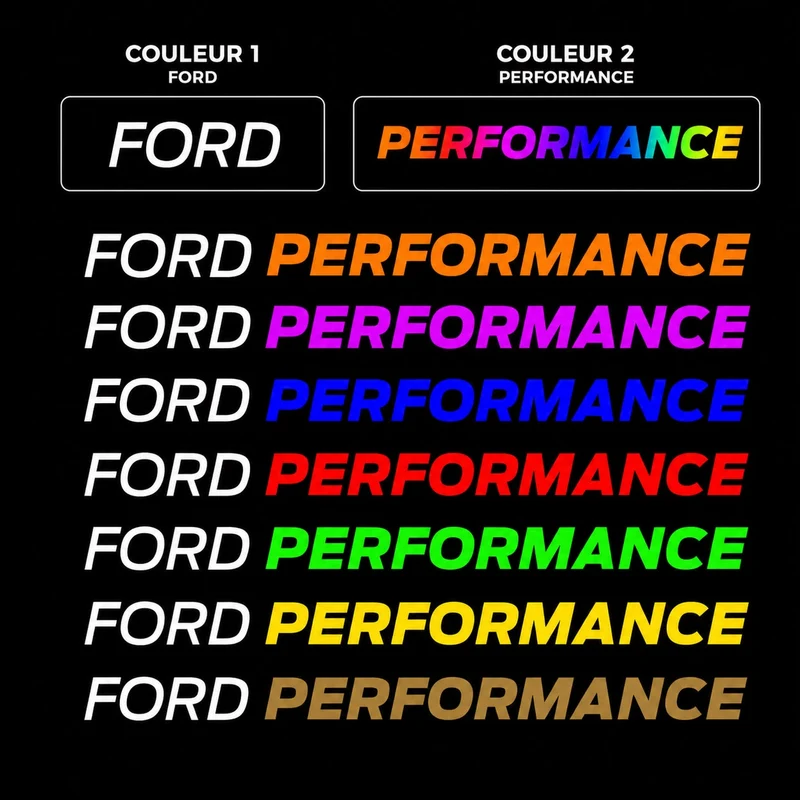 Lettrage FORD PERFORMANCE