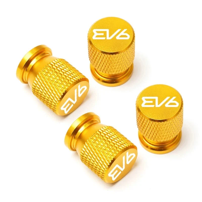 Bouchons de valve de pneu étanches à l'air et à la poussière KIA EV6 avec logo EV6