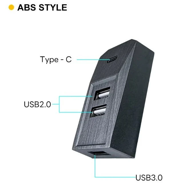 Répartiteur USB pour boîte à gants Tesla Model 3 Highland et Model Juniper Y avec USB-C compatible avec les lecteurs de disquettes à droite et à gauche