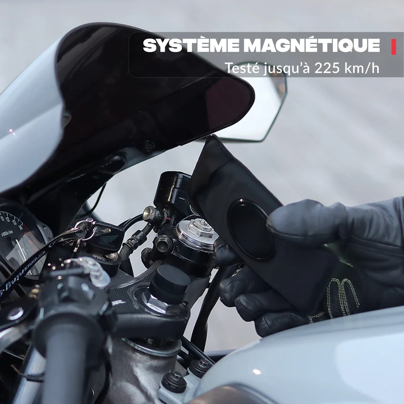 Support téléphone pour demi-guidon de moto