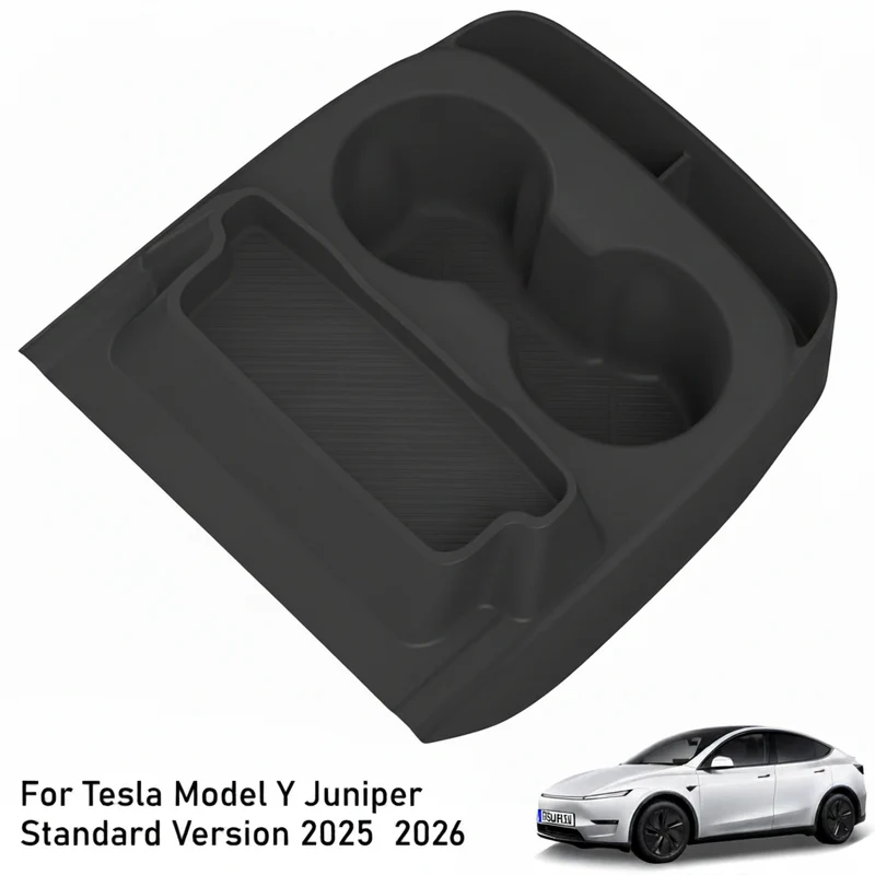 Tesla Model Porte-gobelet de console centrale standard Y Juniper avec boîte de rangement pour Tesla Model Y Juniper Version Standard Accessoires Organiseur Insert de rangement intérieur