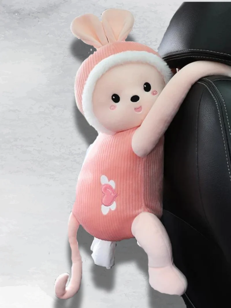 Peluche Lapin Boite à mouchoirs pour Voiture