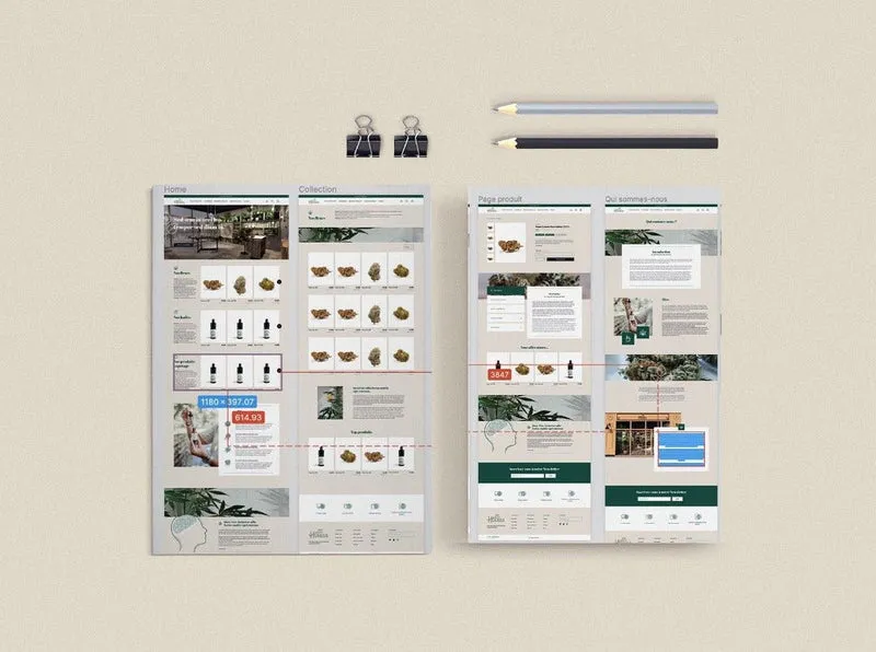 Réalisation de maquettes UX Shopify | mobile et desktop pour e-commerce