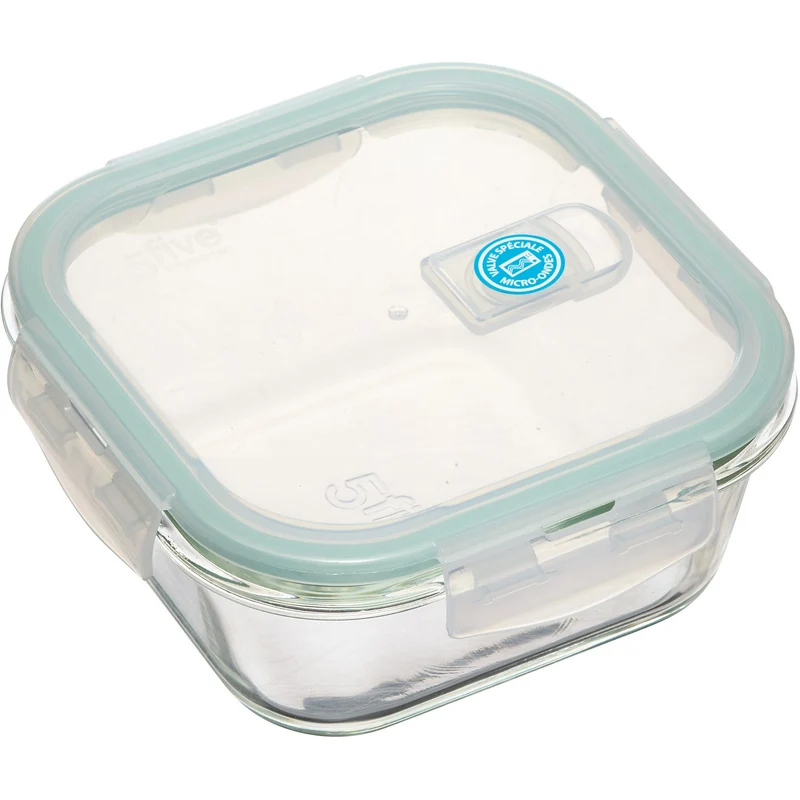Boîte hermétique 5FIVE carrée Clipeat 0.8 l verre