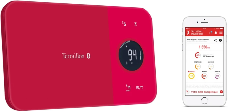 Balance connectée TERRAILLON NUTRITAB Cranberry