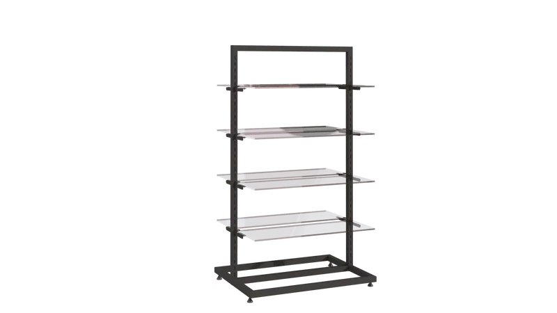 Gondole frame avec tablettes verres