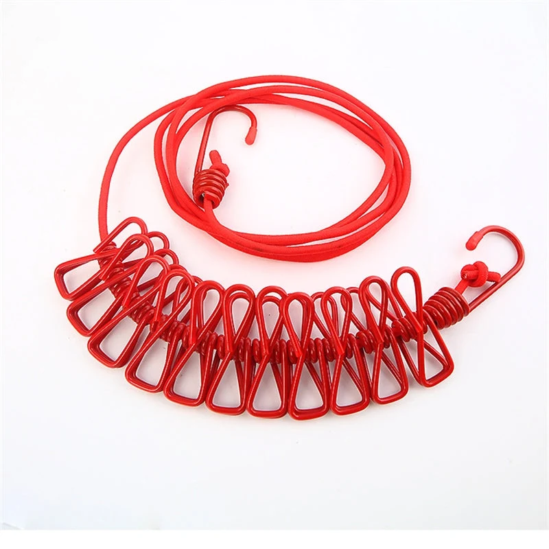 Corde à linge élastique avec clips