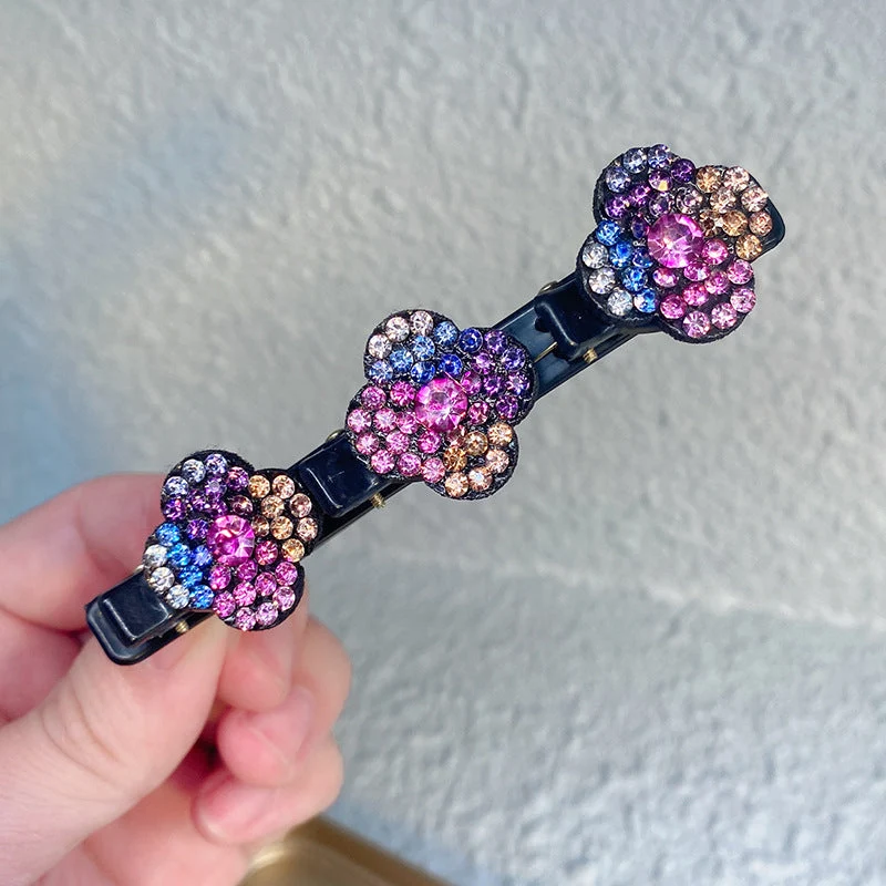 Pince à cheveux avec trois fleurs