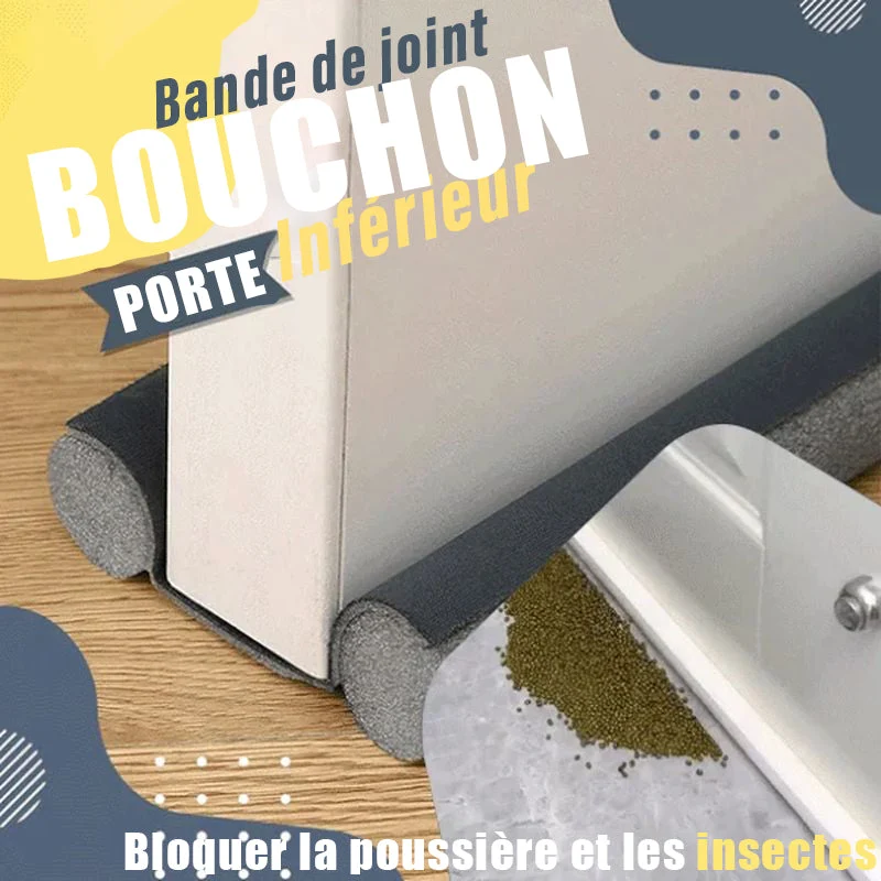 Bande de joint bas de porte étanche anti-bruit anti-insectes