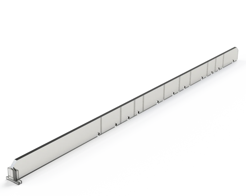 Divider to snap for Shelf 250x H.25mm - 4 sections