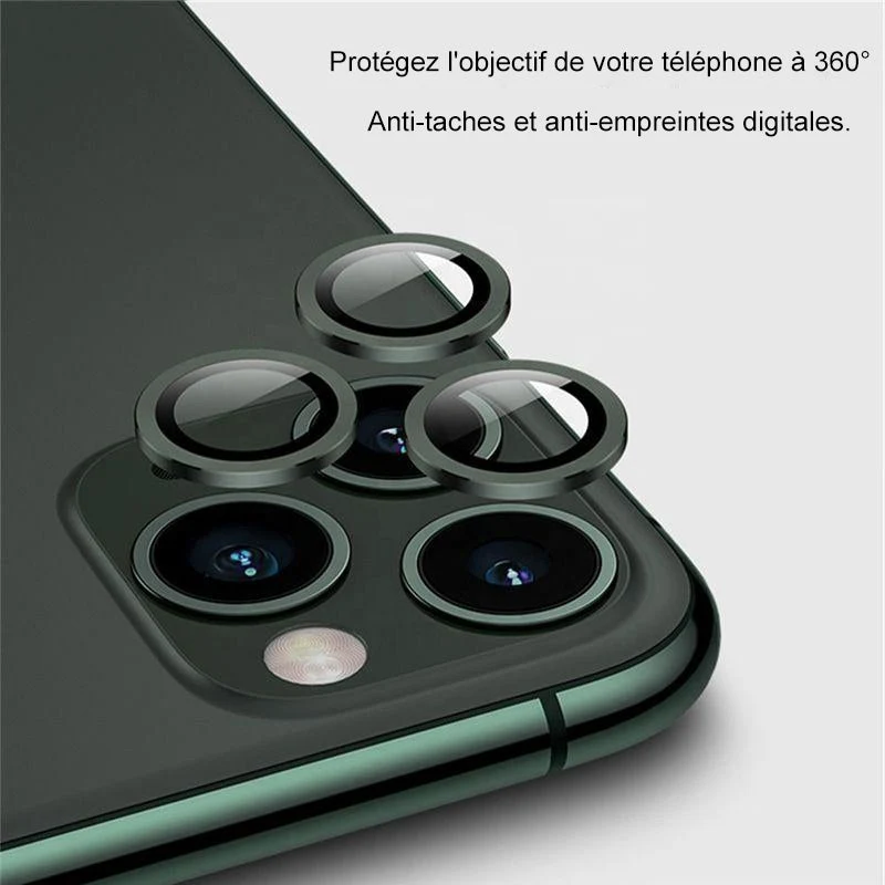 Film protecteur d'appareil photo pour téléphone portable iPhone (3 pièces)