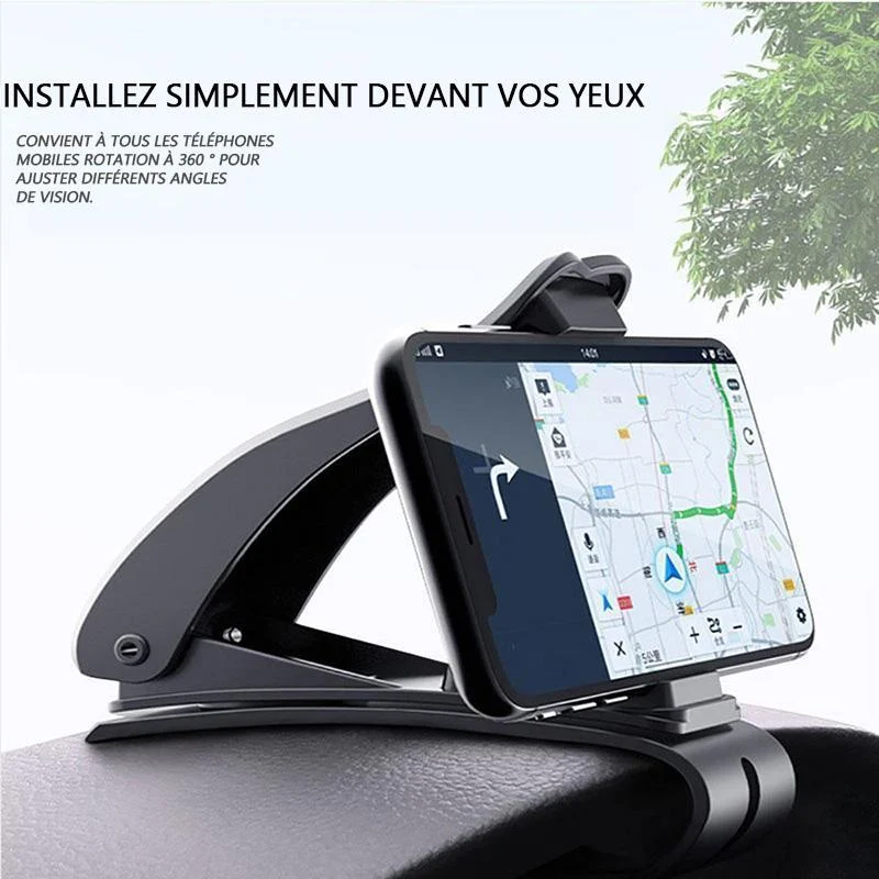 Support universel pour téléphone de voiture (rotation à 360°)