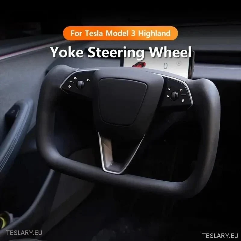 Volant de style Tesla Yoke pour Model 3 Highland
