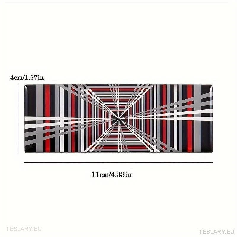Autocollant 3D style dôme avec logo « PLAID » 11 cm x 4 cm