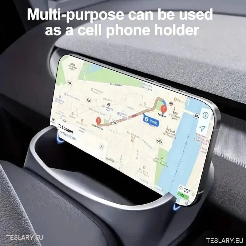 Organiseur de rangement pour téléphone et tableau de bord Tesla 3+ Highland (volant)