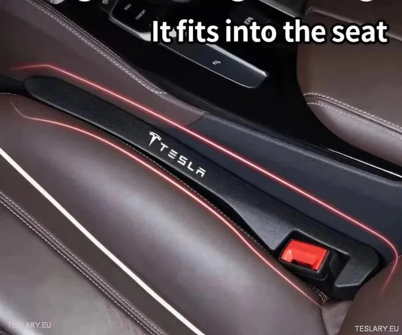 Combleur d'espace entre le siège et le siège pour Tesla Model 3, Y & S avec logo