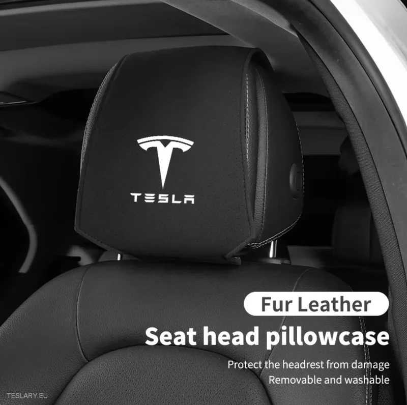 Housses d'appui-tête Tesla avec logo pour modèles 3, Y, S et X