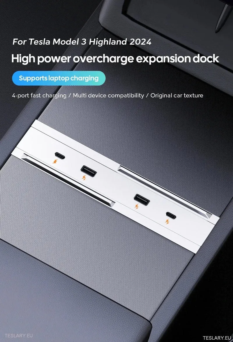 Hub d'extension USB 3-4 pour Tesla 1 Highland
