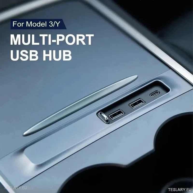 Hub d'extension USB 3 en 1 Premium pour Tesla 3/Y
