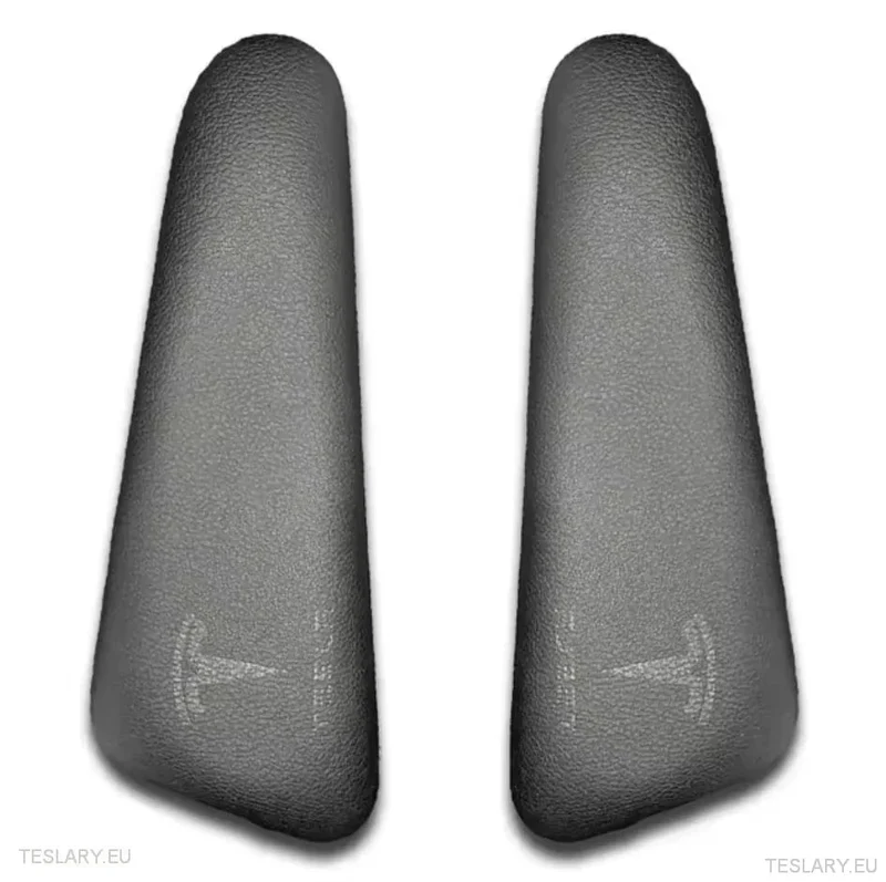 Genouillères en cuir noir alacantara pour Tesla 3/Y avec logo