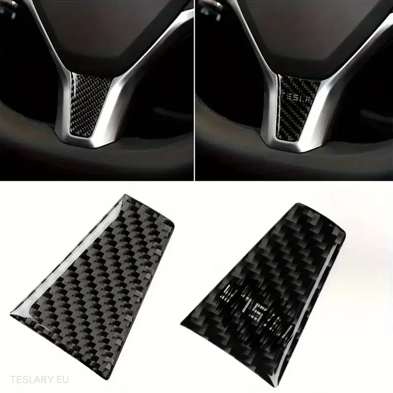 Garniture de volant en fibre de carbone pour Tesla S/X