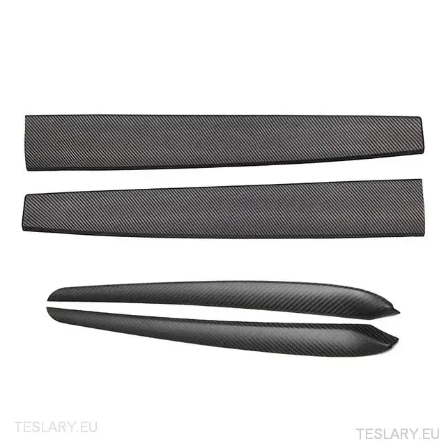 Protection de tableau de bord premium pour Tesla Model 3 / Y Fibre de carbone mate, Fibre de carbone brillante, Rouge, Noir mat, Noir brillant, Blanc et plus encore