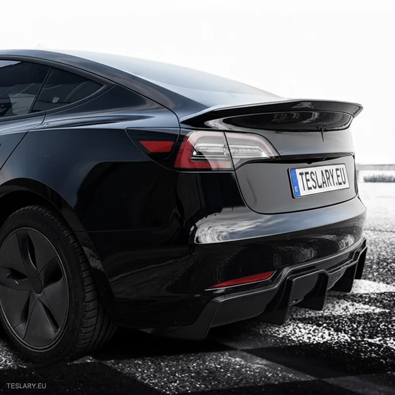 Aileron arrière sport V Type Highkick Tesla Model 3 2019 - 2023 - Style fibre de carbone