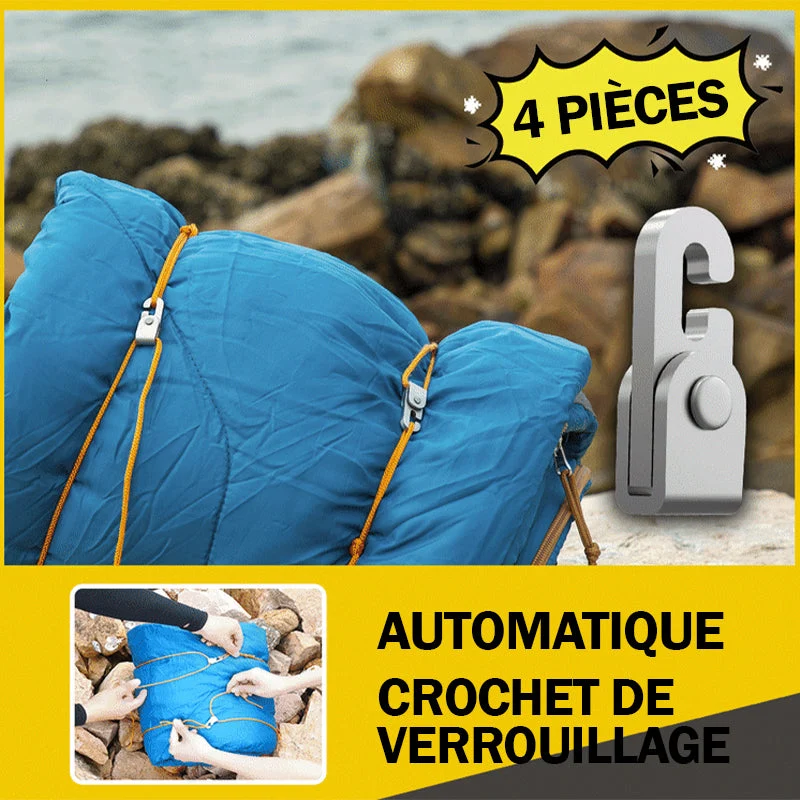 Crochet de verrouillage automatique (4 crochets+1 corde)