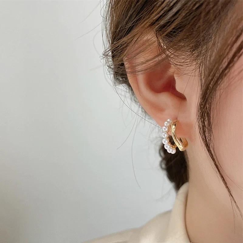 Boucles d'oreilles en perles de mode simples