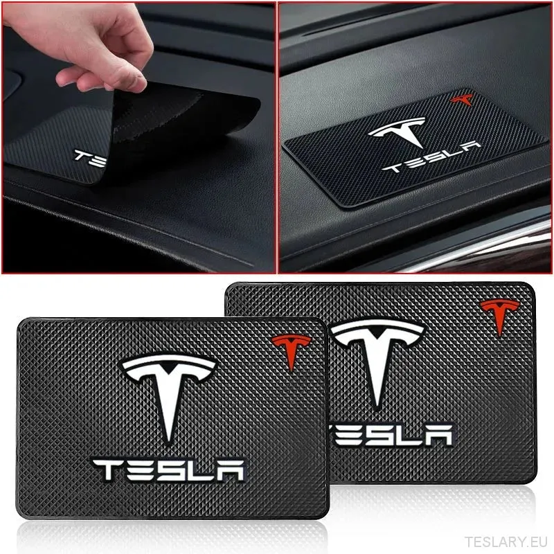 Tapis antidérapant en PVC pour votre Tesla 3 YSX avec logo