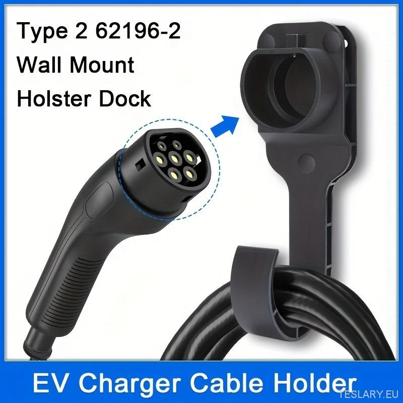 Support mural pour chargeur CCS EV - Durable, compatible avec connecteur de type 2 et prise UE, idéal pour les câbles de charge de voiture électrique