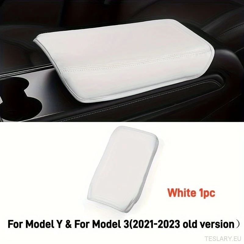 Coussin de protection d'accoudoir en cuir PU de qualité supérieure pour Tesla Model 3/Y - Protection de la console centrale, ajustement, durabilité et amélioration élégante de l'intérieur