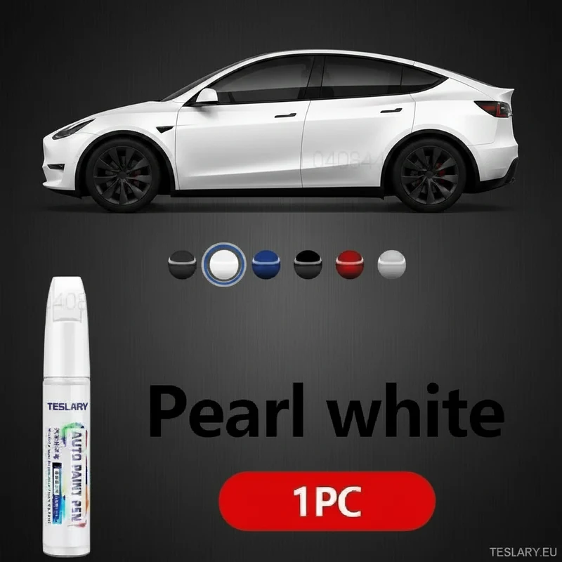 Tesla Model Stylo de retouche peinture automobile YXS (3 pièces) - Accessoires de peinture : Noir perle, Blanc, Argent, Bleu profond, Rouge