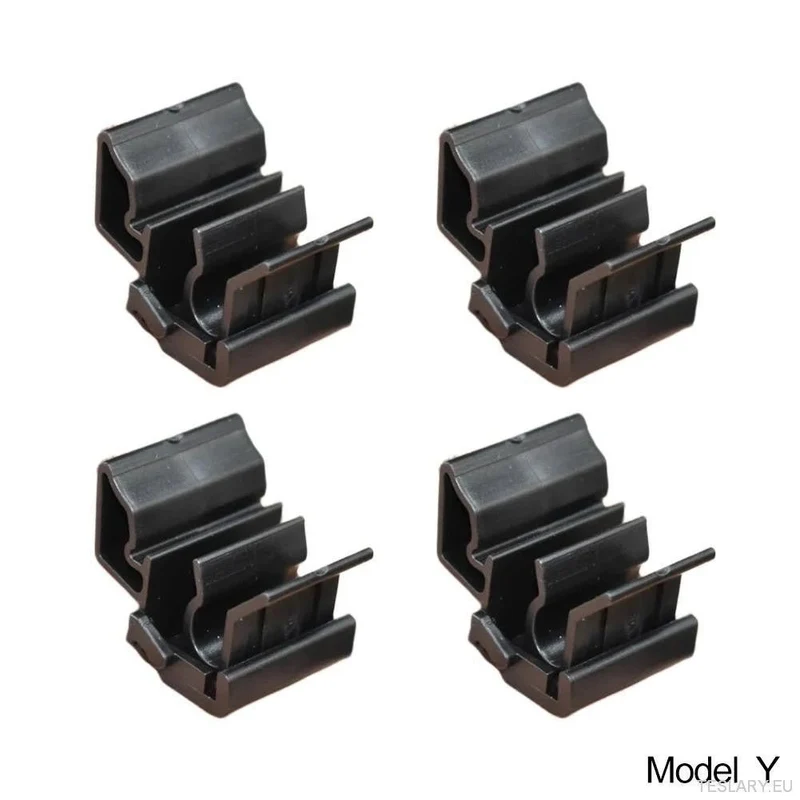 4 boucles en plastique durable pour Tesla Model Y / 3 Support de fixation pour coffre avant, boîte de rangement à bagages, OE 1472872-00-B (pour Model Y) 1472872-00-C (Model 3), Noir, boucle assortie