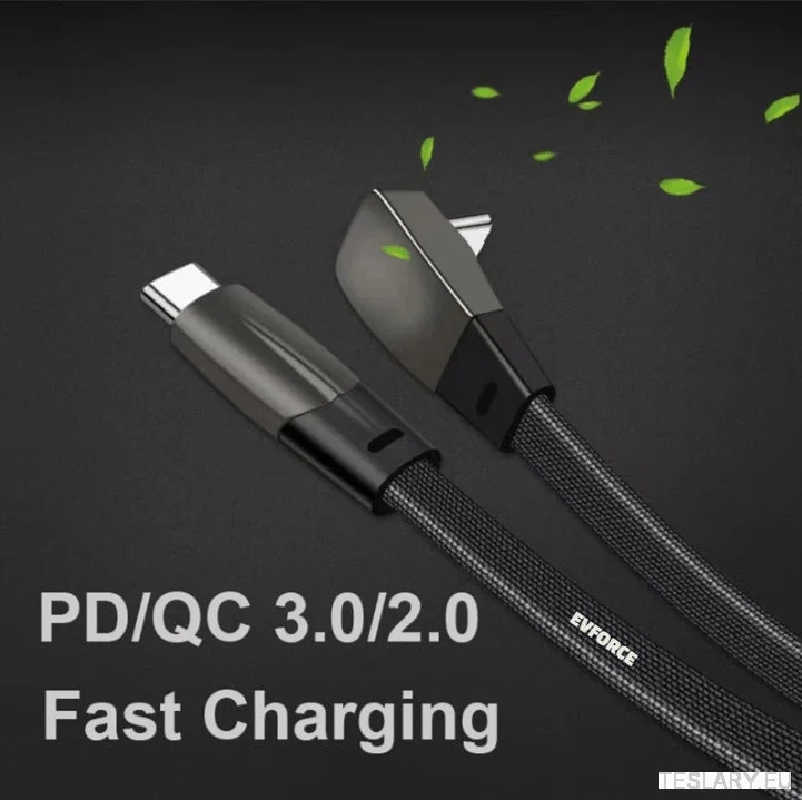 Câble de charge rapide coudé USB C vers USB C pour Tesla / BYD / EV Charge rapide TESLA Y/3/S/X/3+
