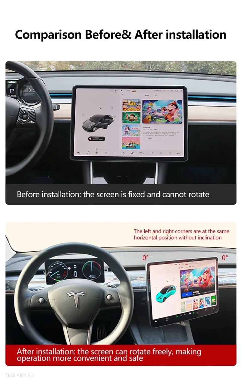 Tesla Model Kit de montage pivotant et rotatif pour écran Highland 3/Y et 3+