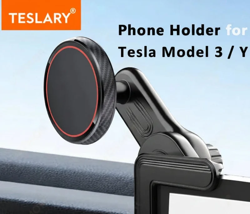 Tesla Model Support magnétique pour téléphone à écran 3/Y, rotation à 360°, version améliorée