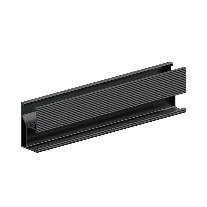 Elios Black Anodized Solar Rail Set | 2 × 2.4 m Rails (4.8 m Total) | Box #1