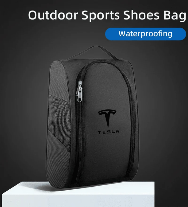 Sac de rangement idéal pour chaussures de sport, chaussures de golf, chaussures de football avec logo Tesla