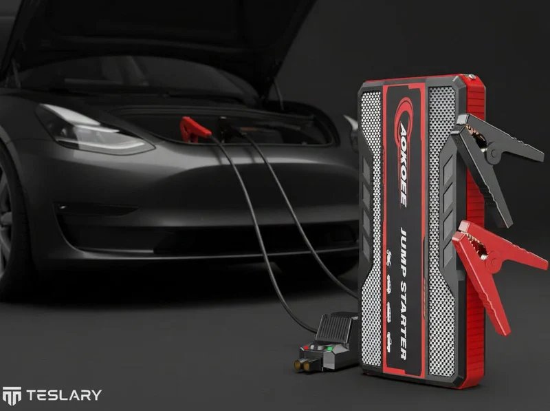 Démarreur de batterie portable 12 V, bloc d'alimentation de démarrage, booster de batterie, boîtier de démarrage, chargeur portable et câbles de démarrage, alimentation de démarrage portable 12 V idéale pour les véhicules électriques