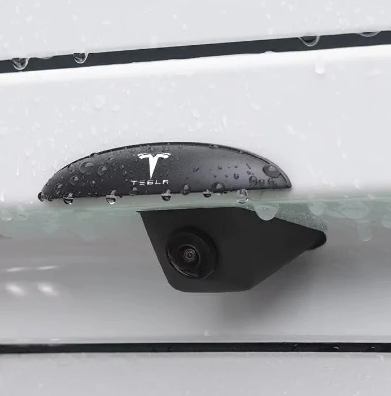 Protection anti-pluie en ABS étanche pour caméra de recul de votre Tesla Model 3 / Y avec logo